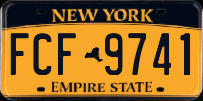 NY license plate FCF9741
