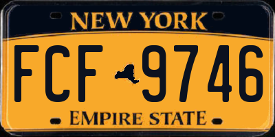 NY license plate FCF9746