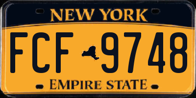 NY license plate FCF9748
