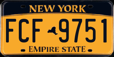 NY license plate FCF9751