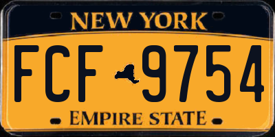 NY license plate FCF9754