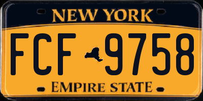 NY license plate FCF9758