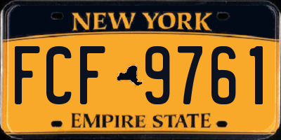 NY license plate FCF9761