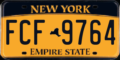 NY license plate FCF9764