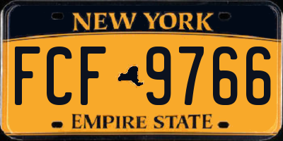 NY license plate FCF9766