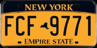 NY license plate FCF9771