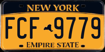 NY license plate FCF9779