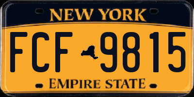 NY license plate FCF9815