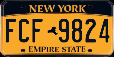 NY license plate FCF9824