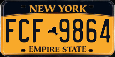 NY license plate FCF9864