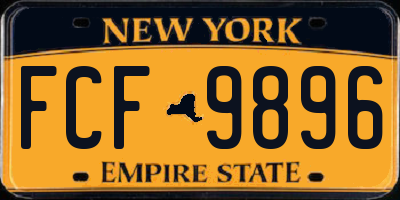 NY license plate FCF9896