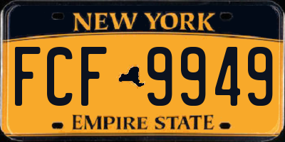 NY license plate FCF9949
