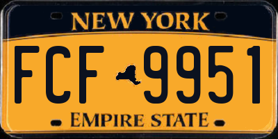 NY license plate FCF9951