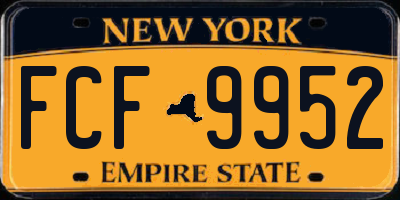 NY license plate FCF9952