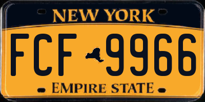 NY license plate FCF9966