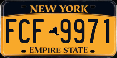 NY license plate FCF9971