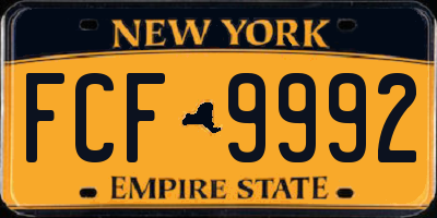 NY license plate FCF9992