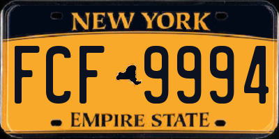NY license plate FCF9994