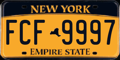 NY license plate FCF9997