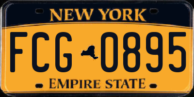 NY license plate FCG0895