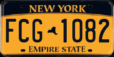 NY license plate FCG1082