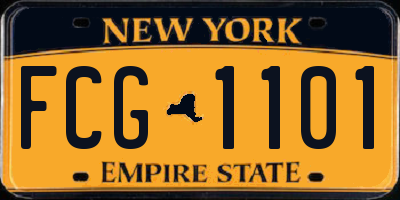NY license plate FCG1101