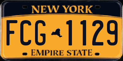 NY license plate FCG1129