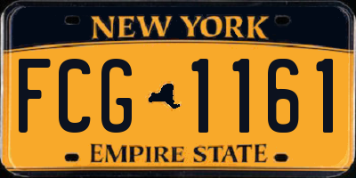 NY license plate FCG1161