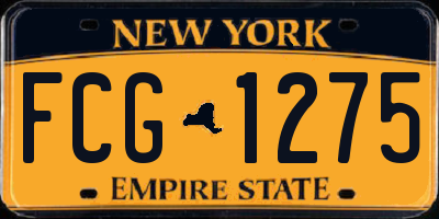 NY license plate FCG1275
