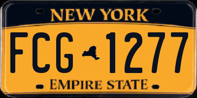 NY license plate FCG1277
