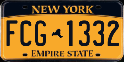 NY license plate FCG1332