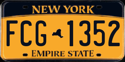 NY license plate FCG1352