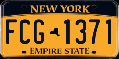 NY license plate FCG1371