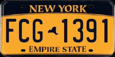 NY license plate FCG1391