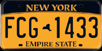 NY license plate FCG1433