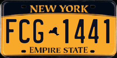 NY license plate FCG1441