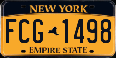 NY license plate FCG1498
