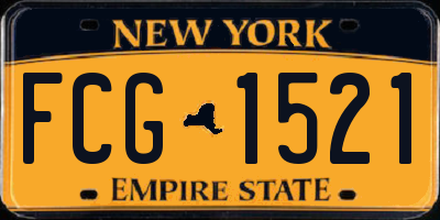 NY license plate FCG1521