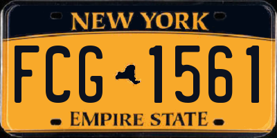NY license plate FCG1561