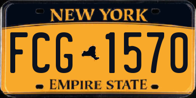 NY license plate FCG1570