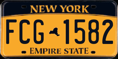 NY license plate FCG1582