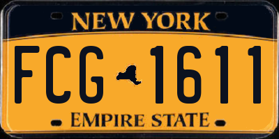 NY license plate FCG1611
