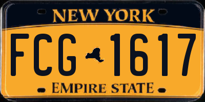 NY license plate FCG1617