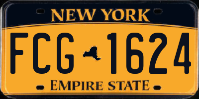 NY license plate FCG1624