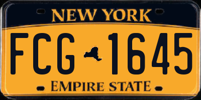 NY license plate FCG1645