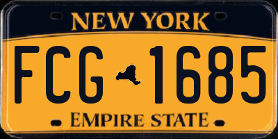 NY license plate FCG1685