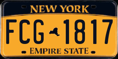NY license plate FCG1817