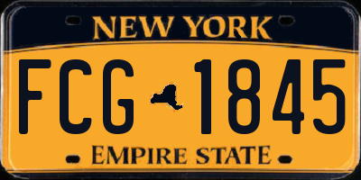 NY license plate FCG1845