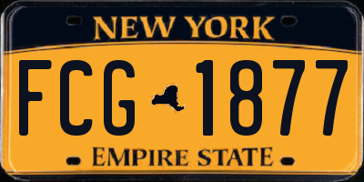 NY license plate FCG1877