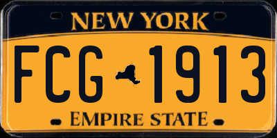NY license plate FCG1913